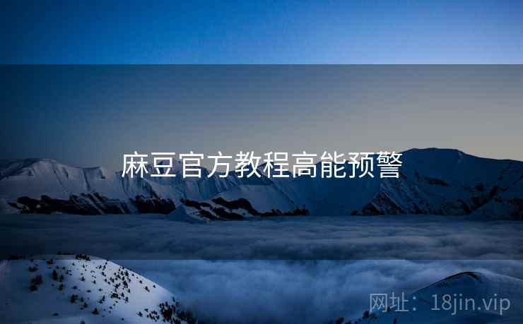 麻豆官方教程高能预警