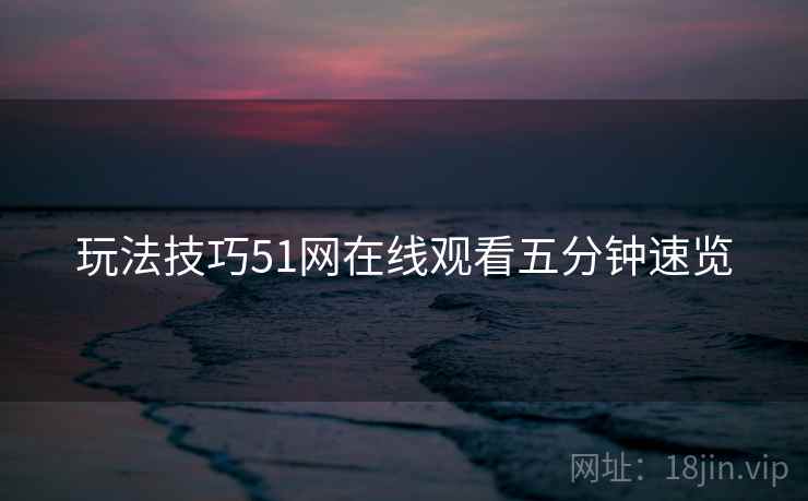 玩法技巧51网在线观看五分钟速览